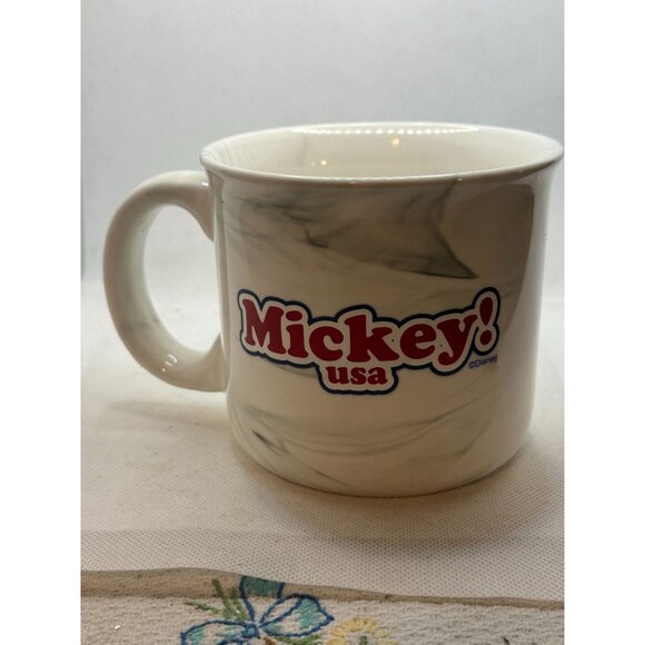Disney Mickey USA Ceramic Mug With Marble Design Stars & Stripes Theme - Picture 8 of 8